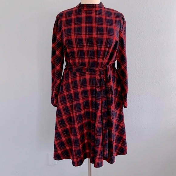 Eloquii Plaid Flannel Dress - Picture 4 of 14